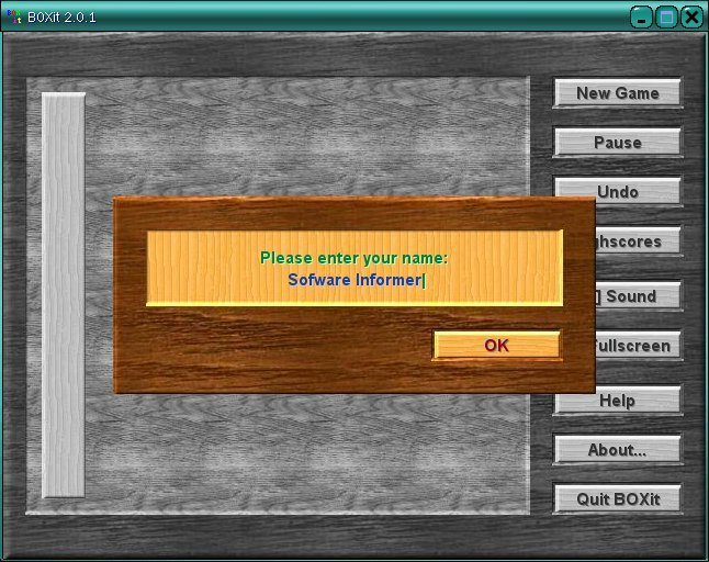 BoxIt.- If your score is among the highest, the game asks for your name
