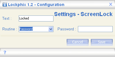 Password settings